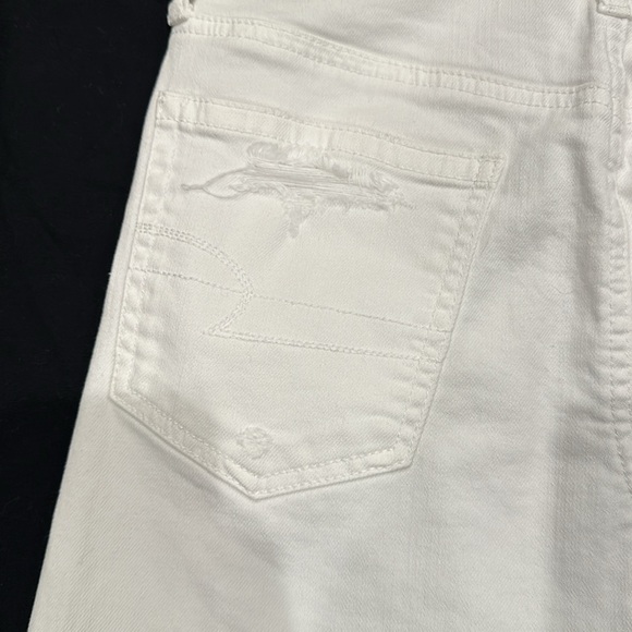 American Eagle Outfitters Distressed White Denim Skirt - Picture 8 of 9